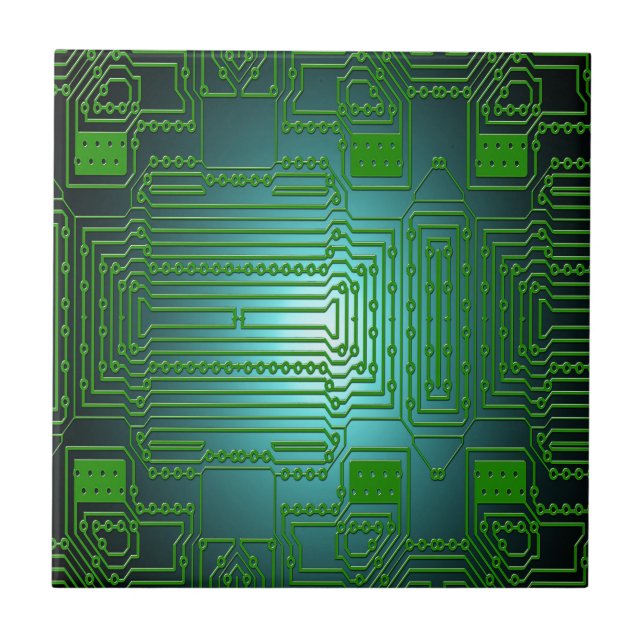 Azulejo De Cerámica circuitos de conductores de placa (Frente)