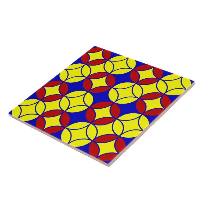 Azulejo De Cerámica Círculos primarios-10-CERAMIC TILE (Lado)