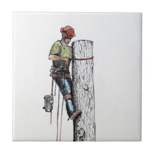 Azulejo De Cerámica Cirujano arborista