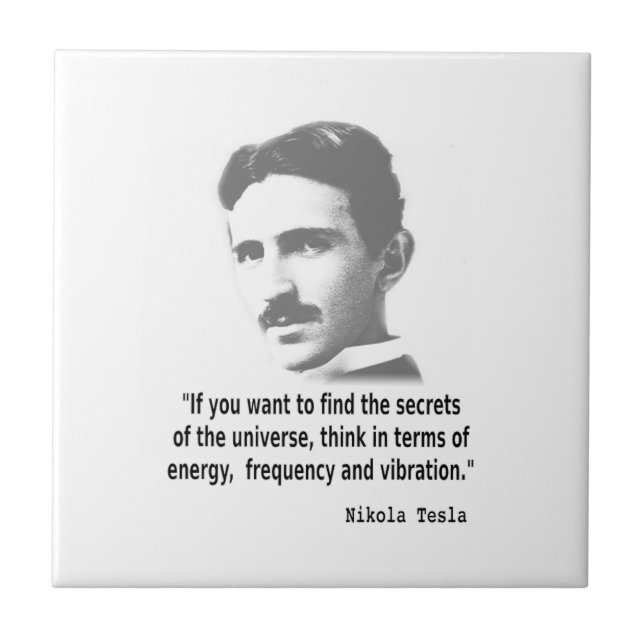 Azulejo De Cerámica Cita De Nikola Tesla (Frente)