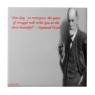 Azulejo De Cerámica Cita famosa de "Lucha" de Sigmund Freud
