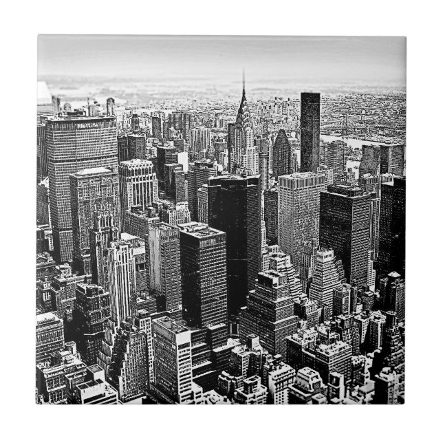 Azulejo De Cerámica Ciudad de Nueva York (Frente)