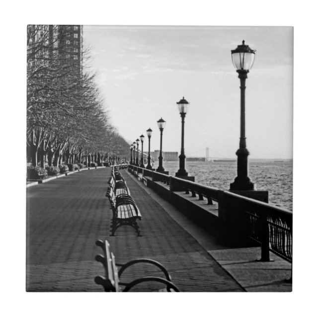 Azulejo De Cerámica Ciudad de Parque de Batería I (Frente)