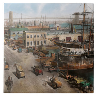 Azulejo De Cerámica Ciudad - NY - South Street Seaport - 1901