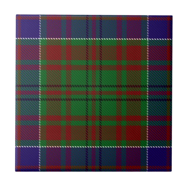 Azulejo De Cerámica Clan Adams Tartan (Frente)