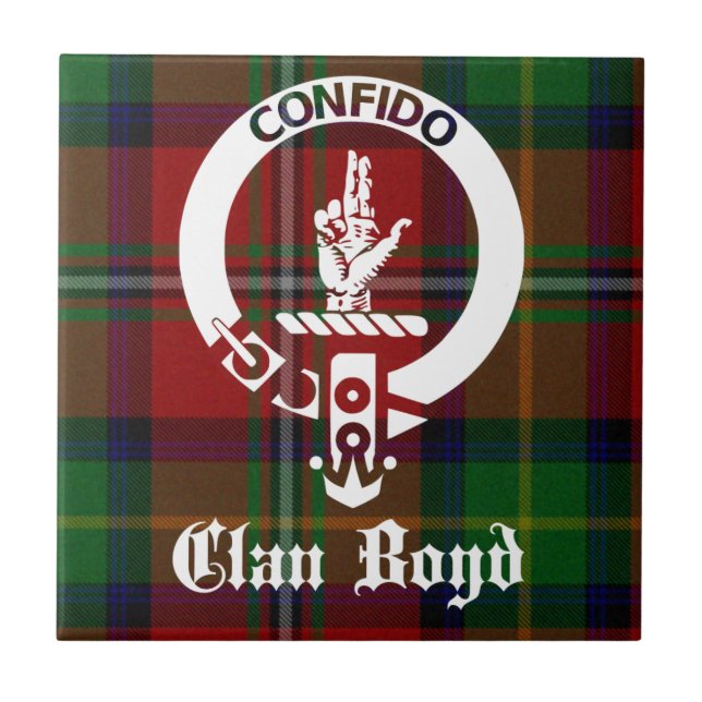 Azulejo De Cerámica Clan Boyd Escudo Tartan (Frente)