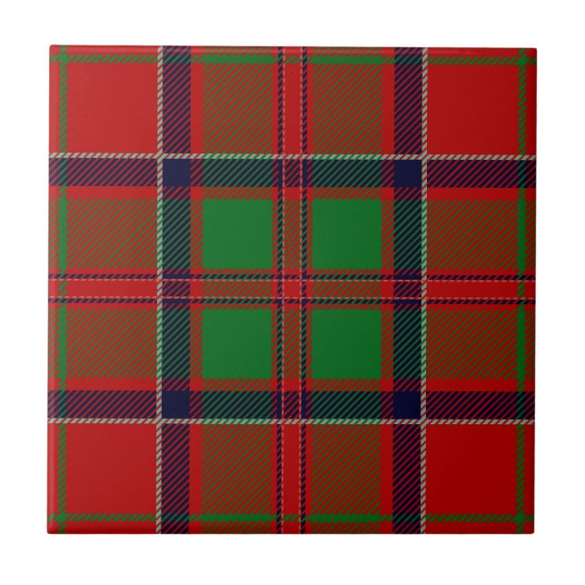 Azulejo De Cerámica Clan MacDonald De Glencoe Tartan (Frente)