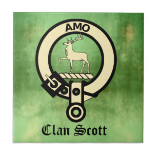 Azulejo De Cerámica Clan Scott Escudo Badge