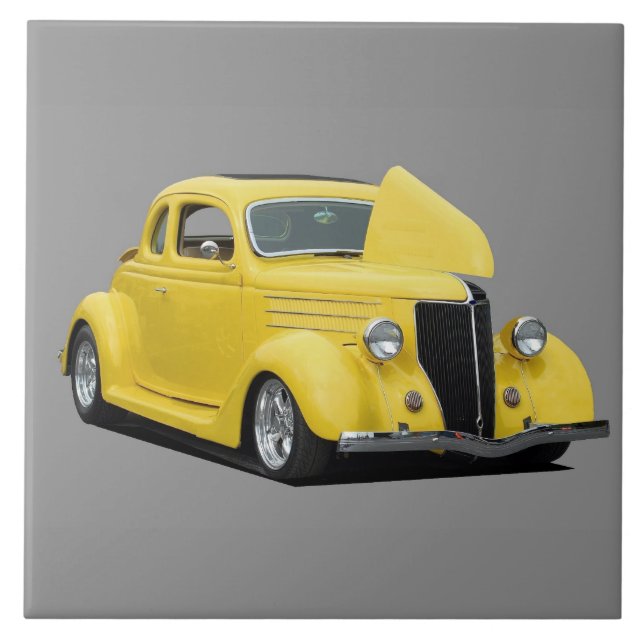 Azulejo De Cerámica Clásico de Hot Rod (Frente)