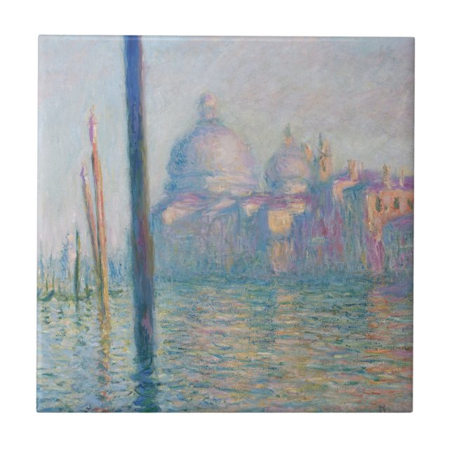 Azulejo De Cerámica Claude Monet Gran Canal Venecia Italia Viaje (Frente)