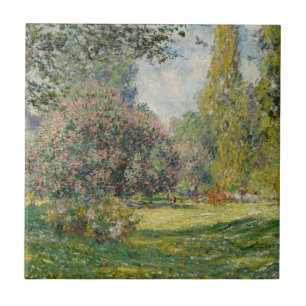 Azulejo De Cerámica Claude Monet Paisaje: El Parque Monceau