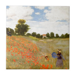 Azulejo De Cerámica Claude Monet // Poppies salvajes