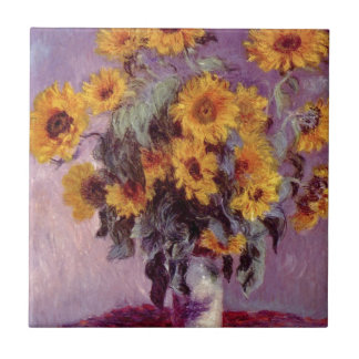 Azulejo De Cerámica Claude Monet // Sunflowers