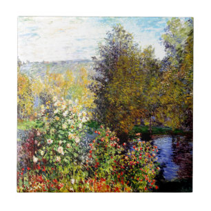 Azulejo De Cerámica Claude Monet Un rincón del jardín en Montgeron