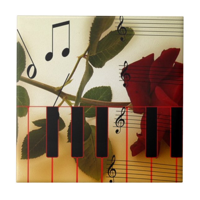 Azulejo De Cerámica Claves de Panio Musical (Frente)