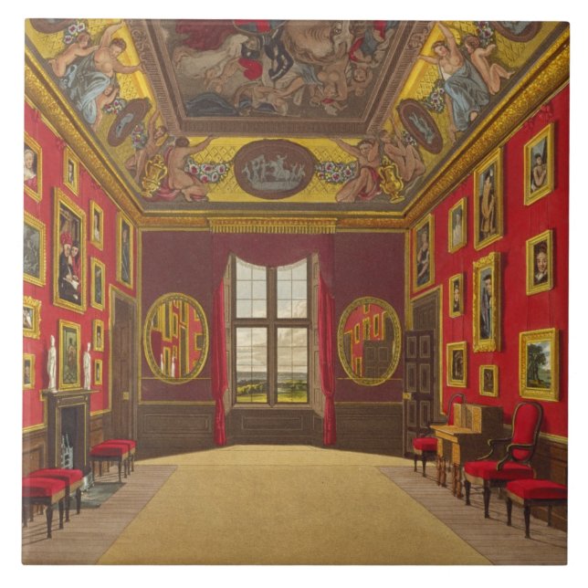 Azulejo De Cerámica Closet del rey, castillo de Windsor, del 'Res real (Frente)