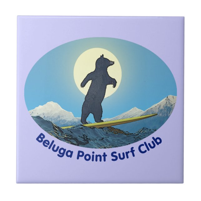 Azulejo De Cerámica Club de Surf Beluga Point (Frente)