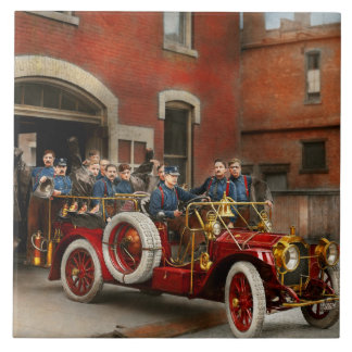 Azulejo De Cerámica Coche de bomberos - la escuadrilla 1911 del vuelo