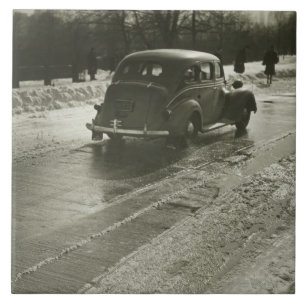Azulejo De Cerámica Coche en el camino