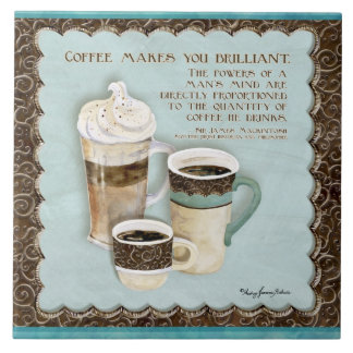 Azulejo De Cerámica Cocina del café express de Java Latte del café y