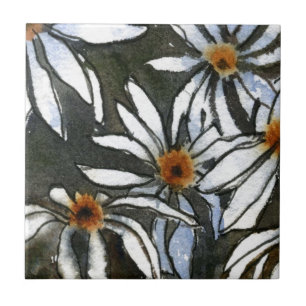 Azulejo De Cerámica Cocina "Feisty Floral" Jardín Tile Cerámico