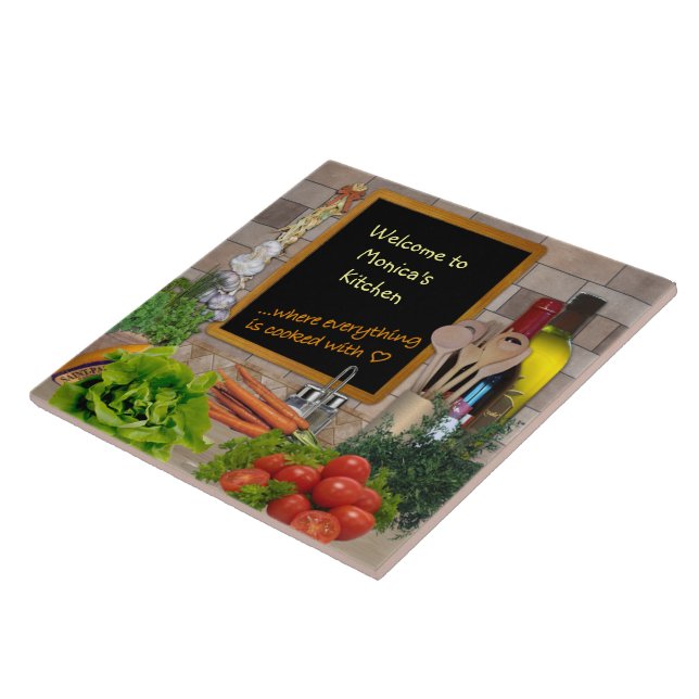 Azulejo De Cerámica Cocina personalizable (Lado)