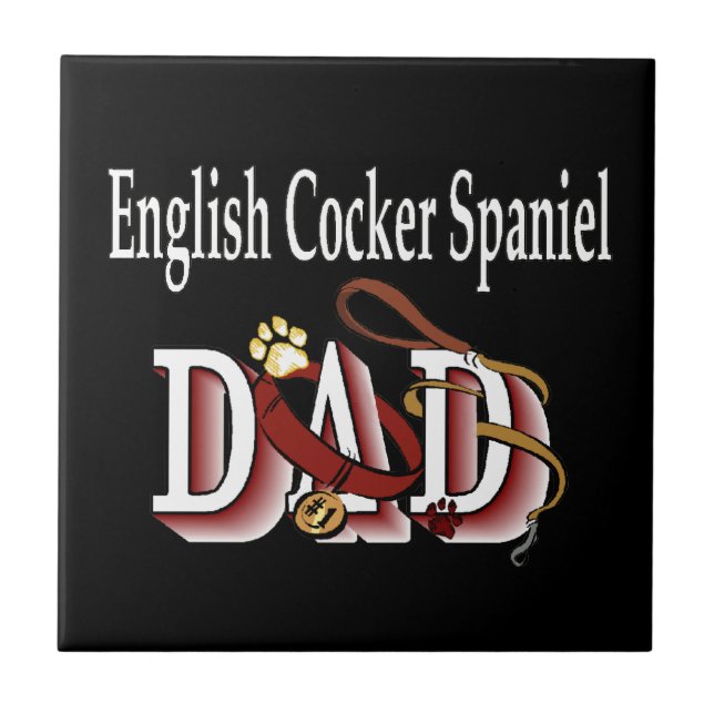 Azulejo De Cerámica Cocker English Spaniel DAD (Frente)