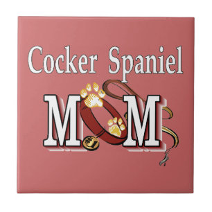 Azulejo De Cerámica Cocker Spaniel Dog Mom
