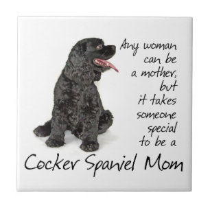 Azulejo De Cerámica Cocker Spaniel Mom Tile