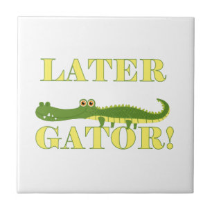 Azulejo De Cerámica Cocodrilo posterior