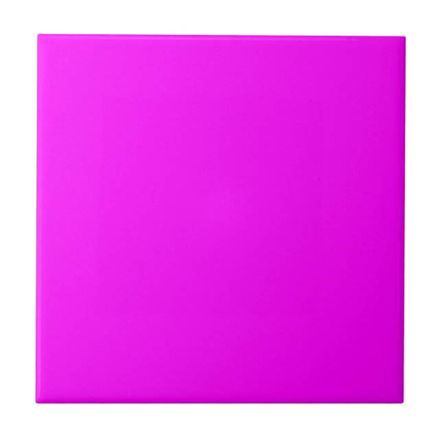 Azulejo De Cerámica Código hexagonal rosa neón FF00FF (Frente)