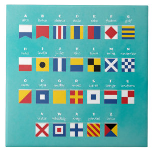 Azulejo De Cerámica Código internacional del alfabeto de las señales
