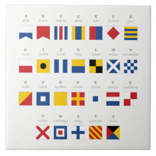 Azulejo De Cerámica Código internacional del alfabeto de las señales