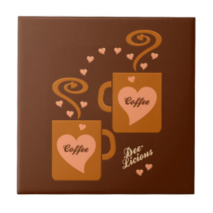 Azulejo De Cerámica Coffee Lovers mosaico, personalizar