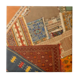 Azulejo De Cerámica Colaje de Alfombra Vista Cercana