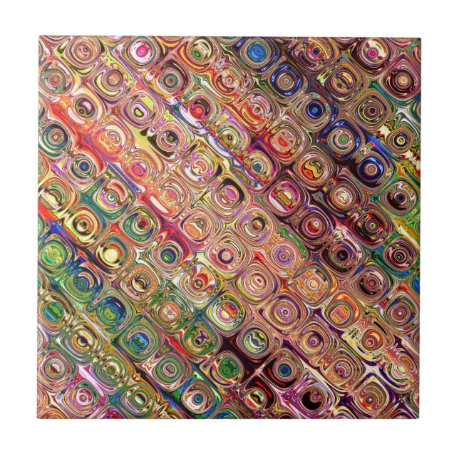 Azulejo De Cerámica Colas de vidrio espectrales (Frente)