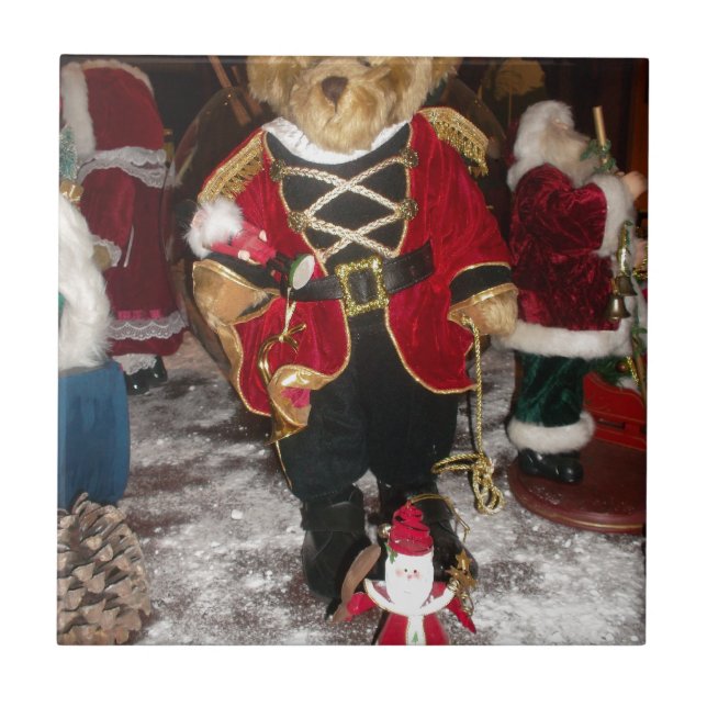 Azulejo De Cerámica Colección de Navidades Nutcracker Teddy Bear (Frente)