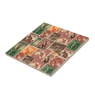 Azulejo De Cerámica Colección de sellos de rehenes australianos