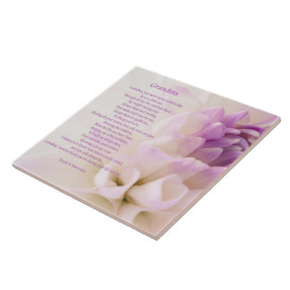 Azulejo De Cerámica Colector de la poesía de la abuela