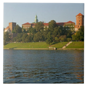 Azulejo De Cerámica Colina Wawel con Castillo Real y Catedral,