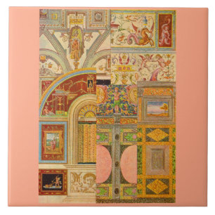 Azulejo De Cerámica collage de motivos barrocos italianos