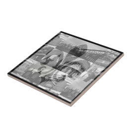 Azulejo De Cerámica Collage de New Orleans [Trivet] - pequeño