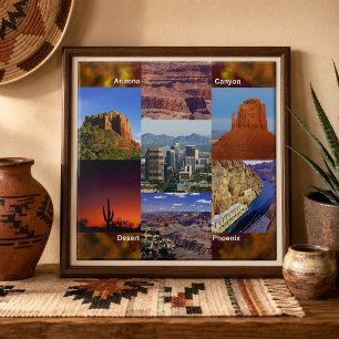 Azulejo De Cerámica Collage del desierto de Arizona