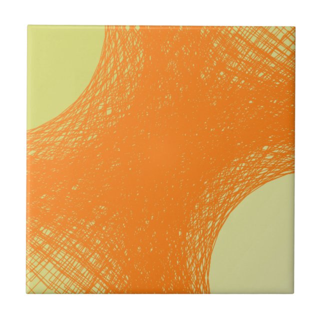 Azulejo De Cerámica color naranja funky (Frente)