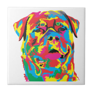 Azulejo De Cerámica color rottweiler