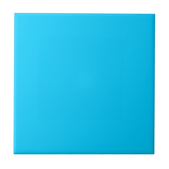 Azulejo De Cerámica Color Sólido Azul Acuático (Frente)