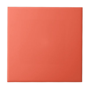 Azulejo De Cerámica Color sólido rojo del tomate