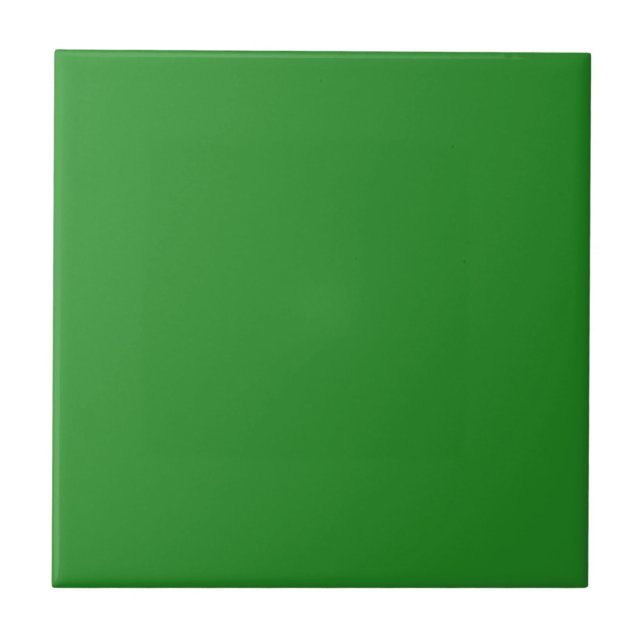 Azulejo De Cerámica Color Sólido Verde Bosque (Frente)