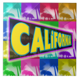 Azulejo De Cerámica "Colorear California 2" en mosaico