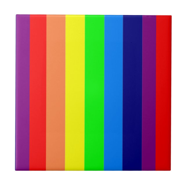 Azulejo de Cerámica Colores Coloridos Raya (Frente)